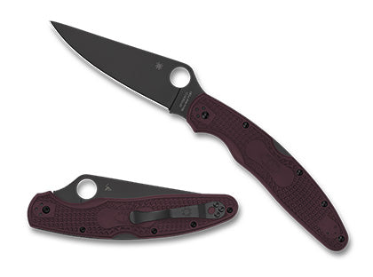 Spyderco Collector Club Police 4 Burgundy FRN