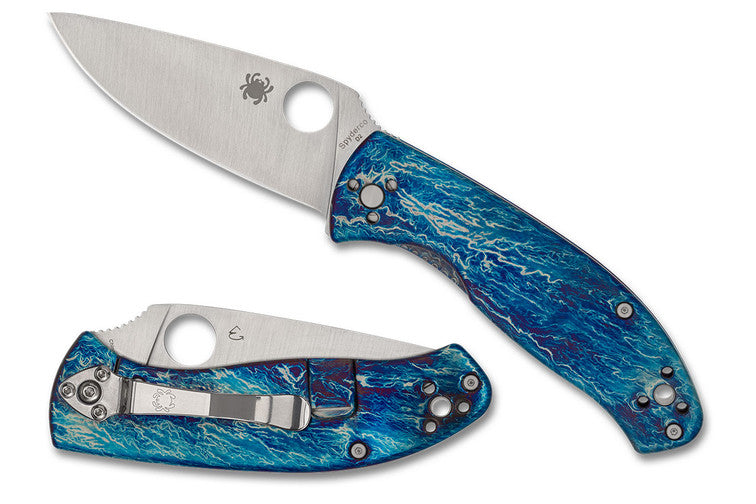 Spyderco Collector Club Tenacious Blue Ti