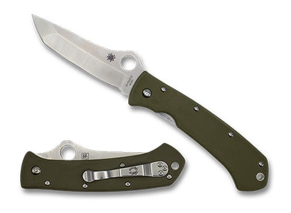 Spyderco Collector Club Lum Tanto OD Green G10 Satin Blade