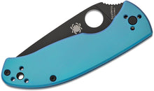 Lataa kuva Galleria-katseluun, Spyderco Collector Club Tenacious Blue Ti Black Blade
