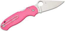 โหลดรูปภาพลงในเครื่องมือใช้ดูของ Gallery Spyderco Collector Club Para 3 Pink FRN Satin Blade
