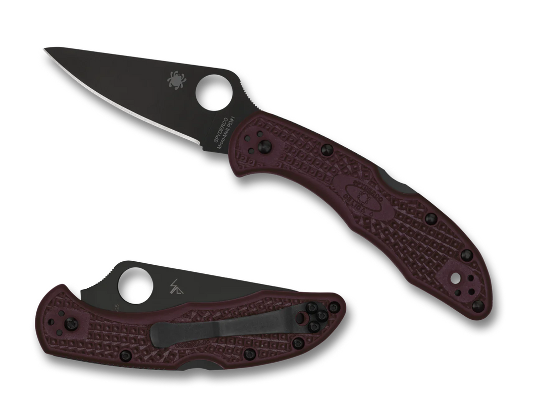 Spyderco Collector Club Delica 4 Burgundy FRN